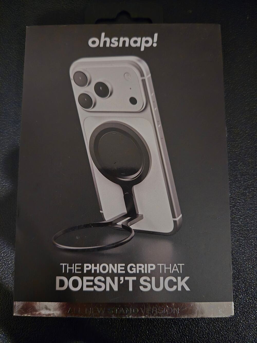 Ohsnap Grip 5 Magnetic Phone Grip Stand Magsafe - Black